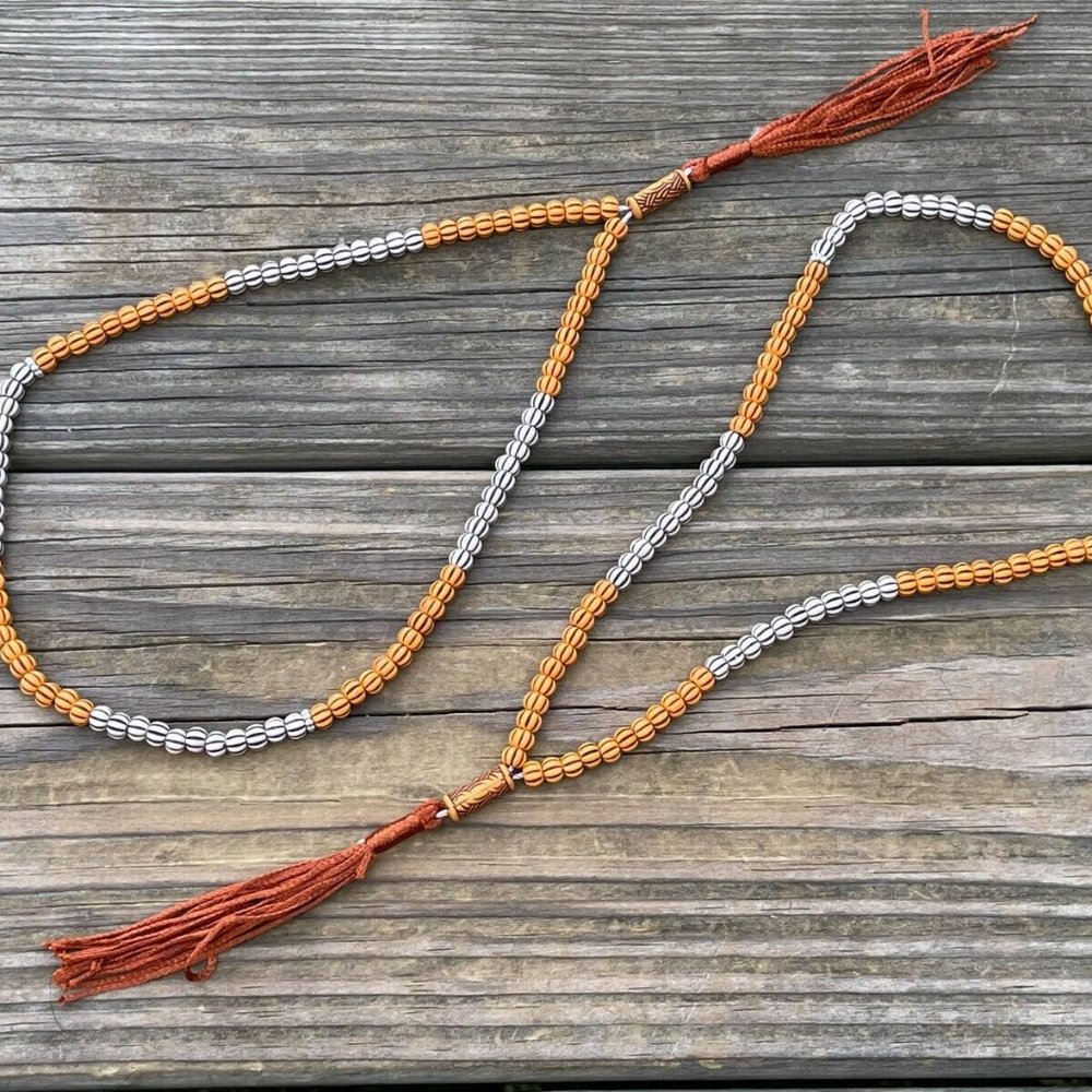 Tasbeeh Brown/White Tone Plastic Prayer Beads Religious Islamic Tasbeh Lot of 2